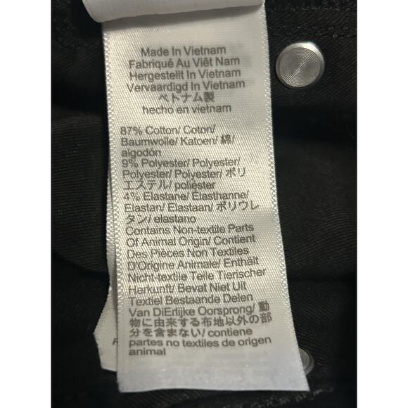 J Crew 9” Demi Boot Crop Jeans Mid Rise Stay Black Wash Raw Hem Women Size 26 - Picture 8 of 9